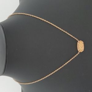 ❤HP❤ Kendra Scott "Elisa" Rose Gold Drusy Necklace
